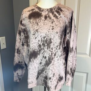 Lululemon Athletica Pink and Brown Tie-Dye Sweatshirt